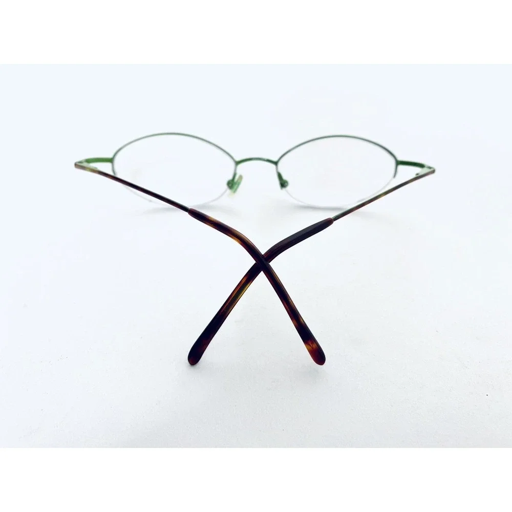 Kate Spade Half Rim Tortoise Green Metal Oval Glasses Italy Leah 51 18 130